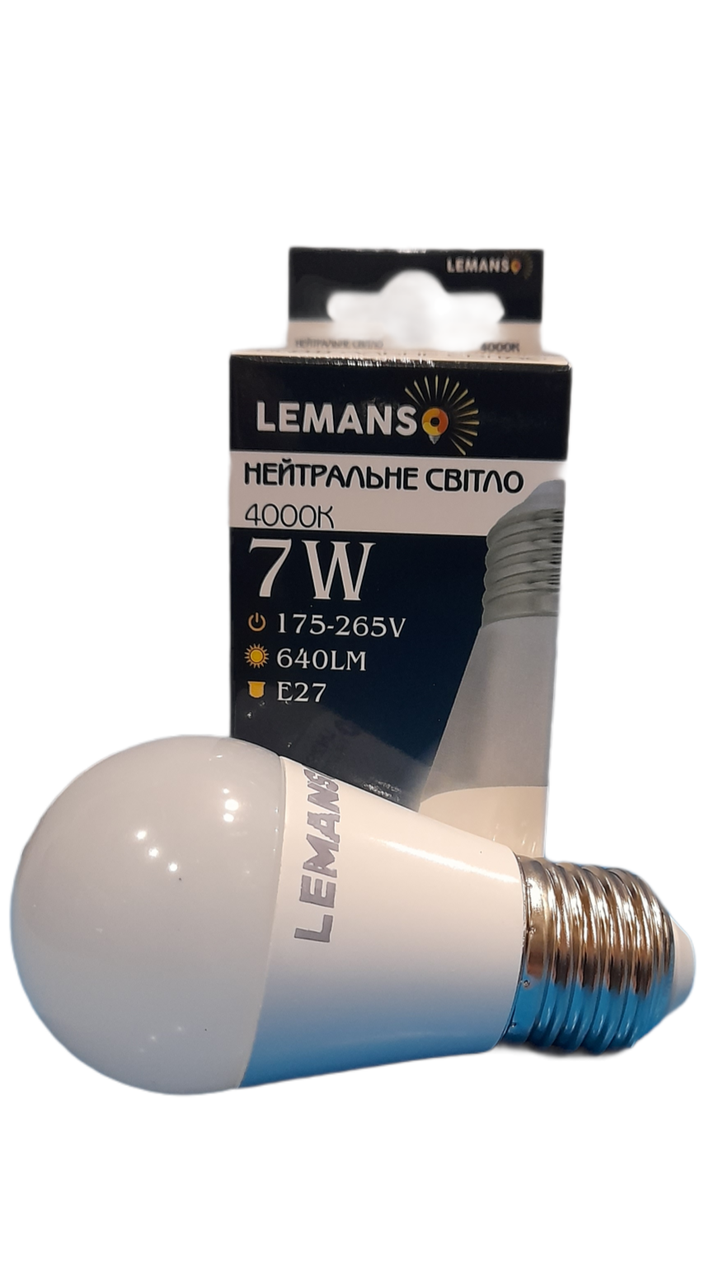 Світлодіодна LED-лампа G-45 7W Е27