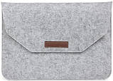 Повстяний чохол-конверт темно-сірий для MacBook Air і Pro 13'3 сумка з повсті на Макбук Аїр і Про, фото 6