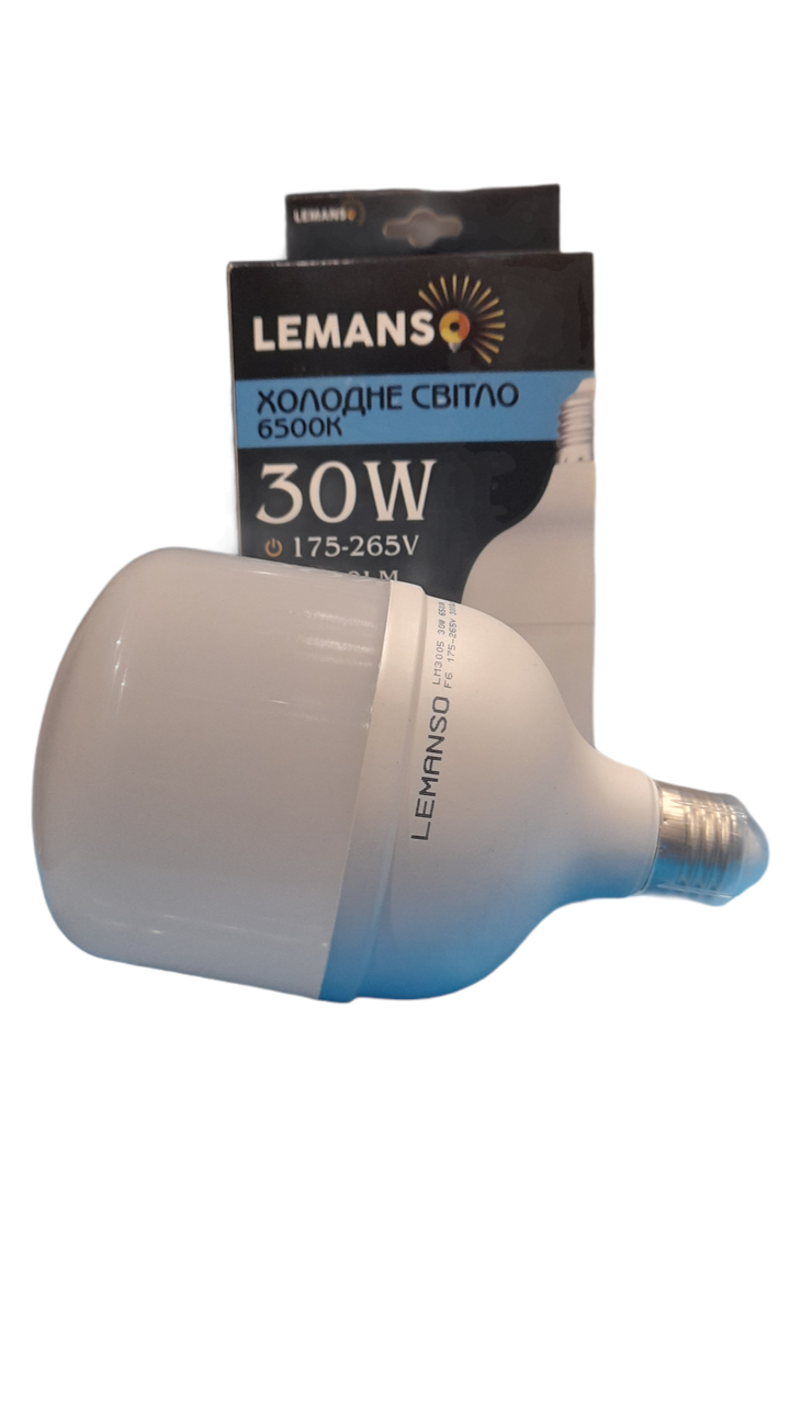 Лампа світлодіодна Lemanso LED 30 W 6500 K/Lemanso. Китай/
