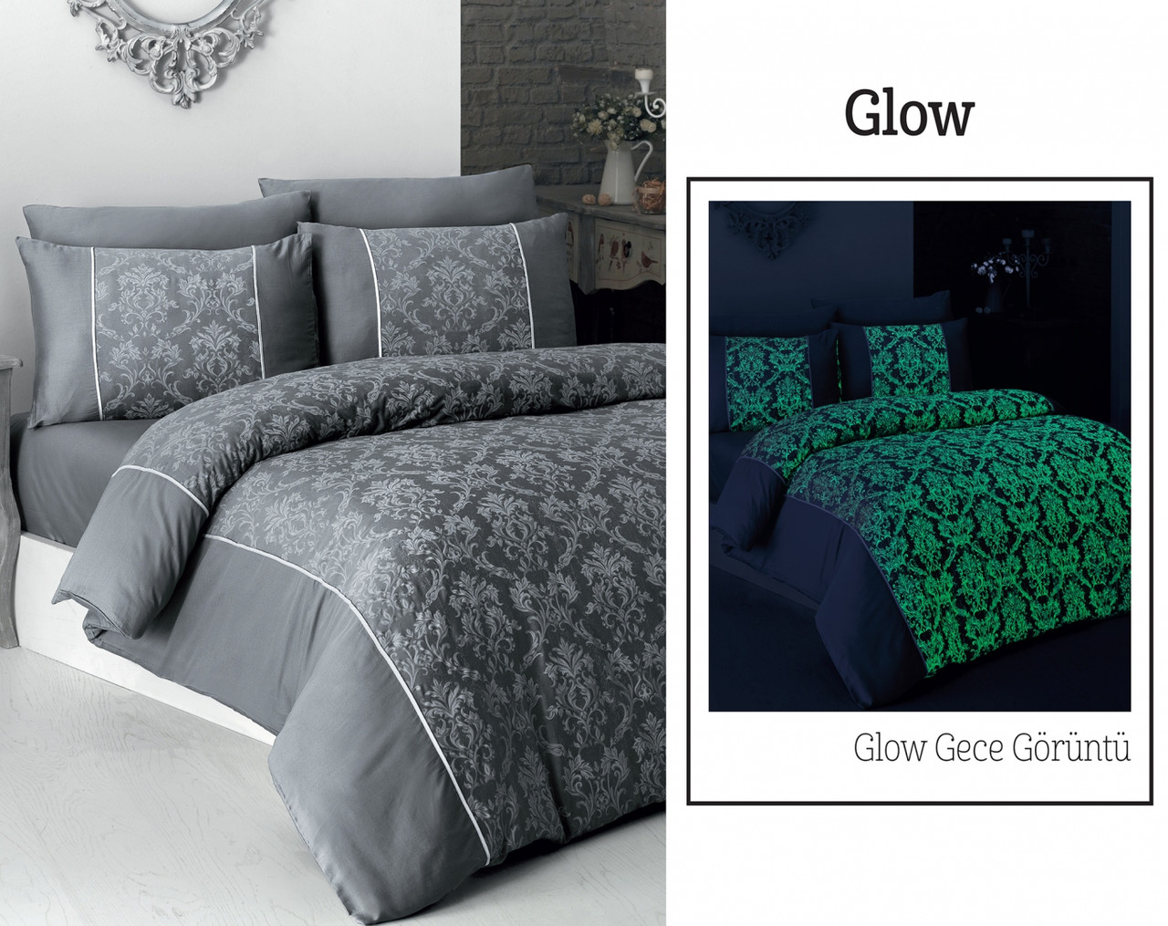 Постільна білизна Євро розміру First Choice V. I. P. Satin "Glow" 141