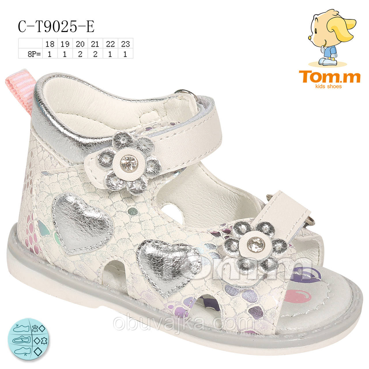 Літнє взуття оптом Босоніжки для дівчинки від виробника Tom m (рр 18-23)