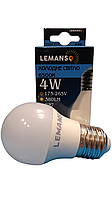 .Лампа светодиодная Lemanso LED G45 4 Wt E27