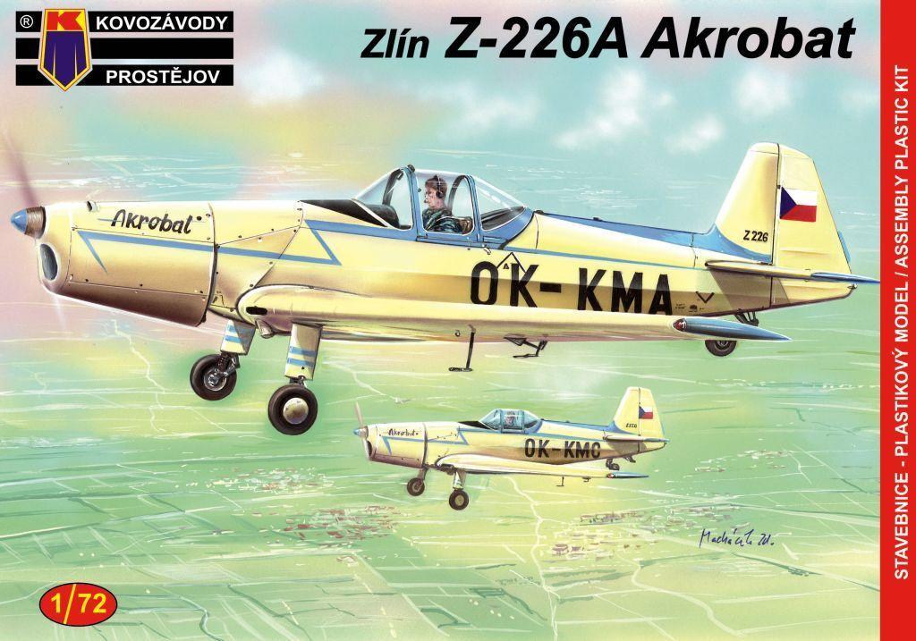Пластикова модель 1/72 Kovozavody Prostejov 0075 чехословацький багатоцільовий літак Zlin Z-226A  Akrobat, фото 1