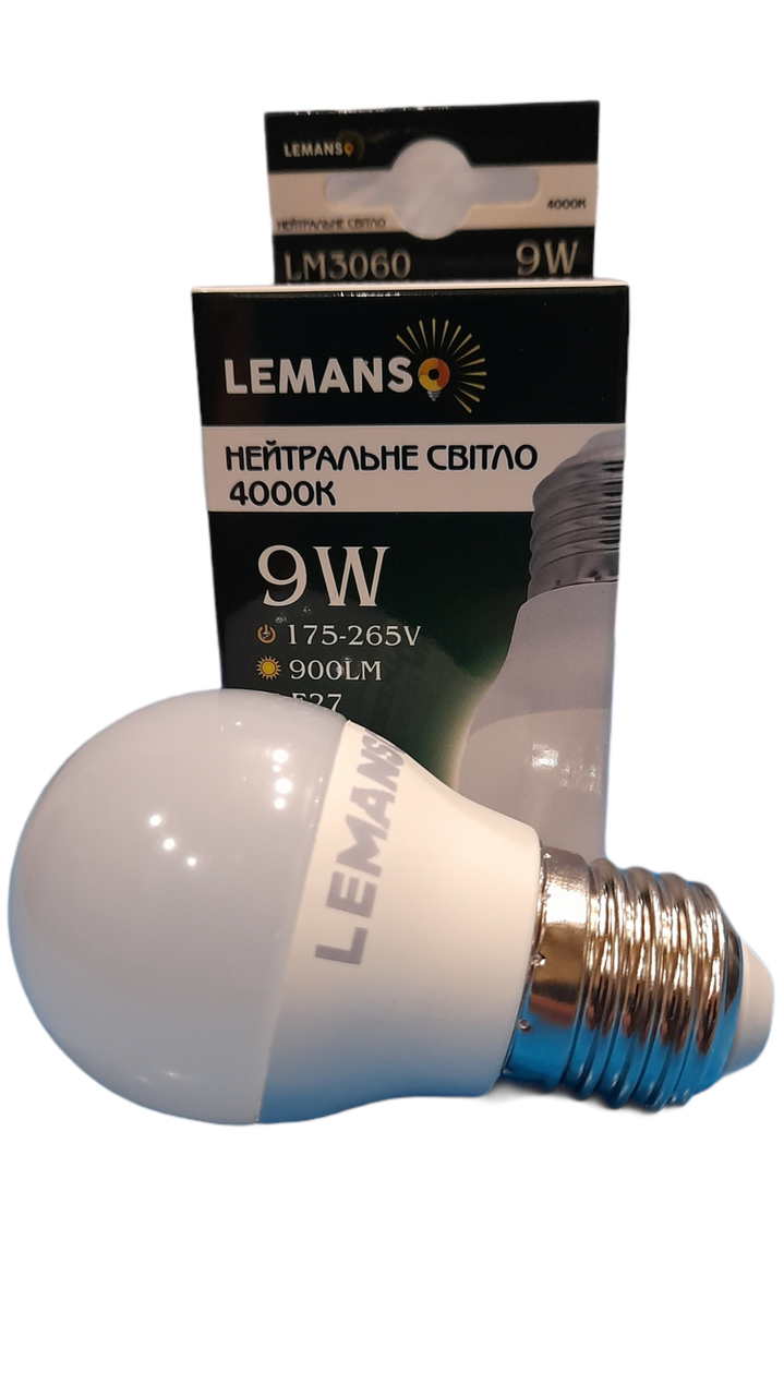 Лампа світлодіодна Lemanso LED G45 9Wt E27