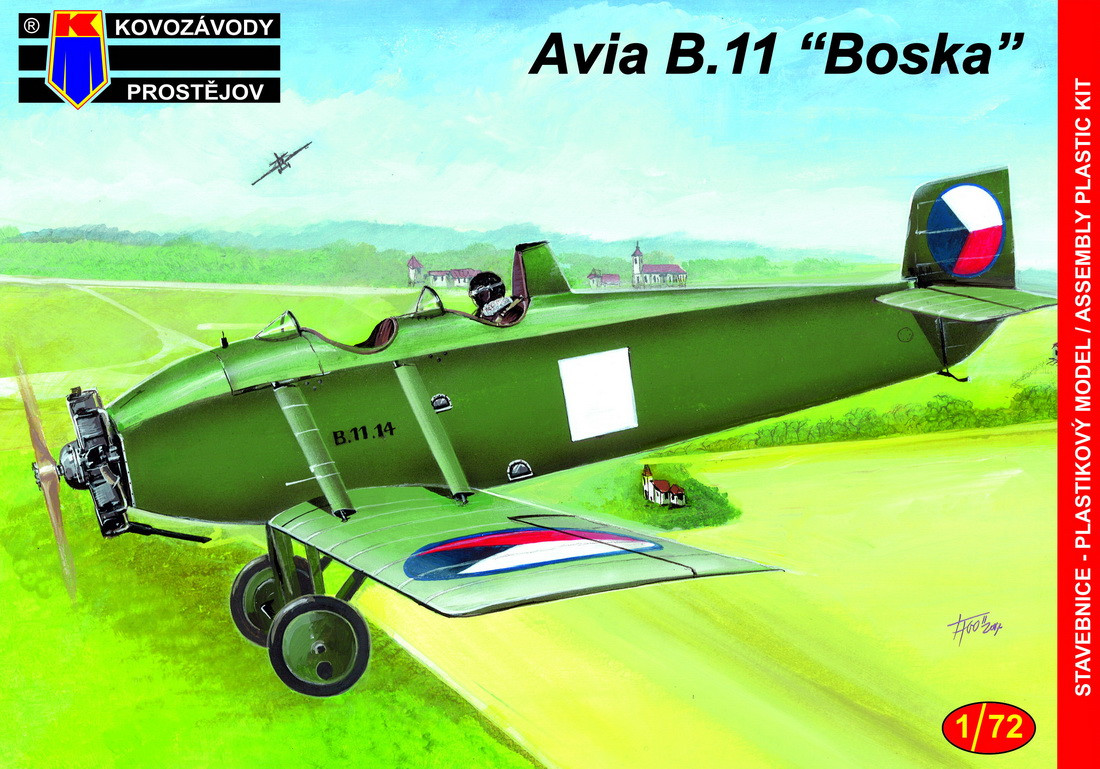 Пластикова модель 1/72 Kovozavody Prostejov 0078 чехословацький літак Avia BH-11 Military "Boska"