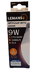 Лампа світлодіодна Lemanso LED C37 9Wt E14, фото 2