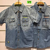 Підліткова джинсова сорочка на хлопчика гуртом Н&Н