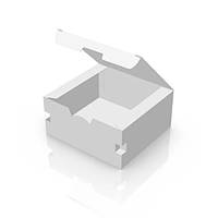 Картонная упаковка коробка Снек бокс "Макси" Белая. 130x120x60 мм. 100шт/упаковка