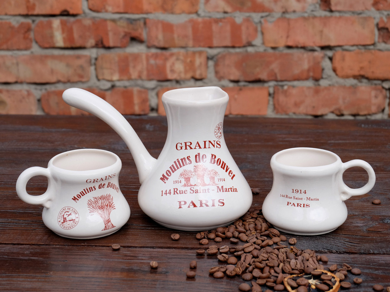 Турка Прованс Moulins de Bouvet 500 мл кераміка + розсікувач, фото 1