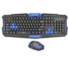 Професійна бездротова ігрова клавіатура з мишкою Atlanfa AT-8100 Комплект