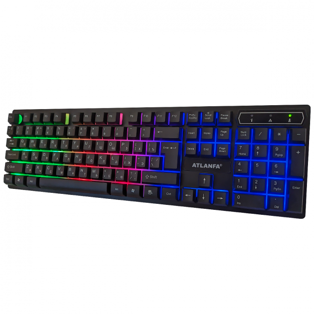 Професійна дротова ігрова клавіатура з RGB-підсвіткою Atlanfa AT-6300, фото 1