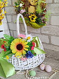 Стрічка з соняхами на Великодній кошик, 1,5 м, 75 грн, пасхальний декор., фото 3
