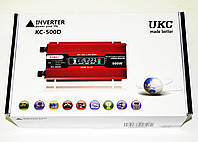 Автомобільний перетворювач напруги 500W 12V до 220V UKC KC-500D з LCD дисплеєм, фото 8