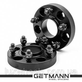 Колісна проставка-адаптер GETMANN 1 шт. 25мм PCD 5x114.3 DIA 64.1 зі шпильками 12x1.5 для Acura, Honda, Land Rover