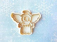 3Д Формочка + Штамп Ангел з крилами Вирубка для печива Ангелочок штамп
