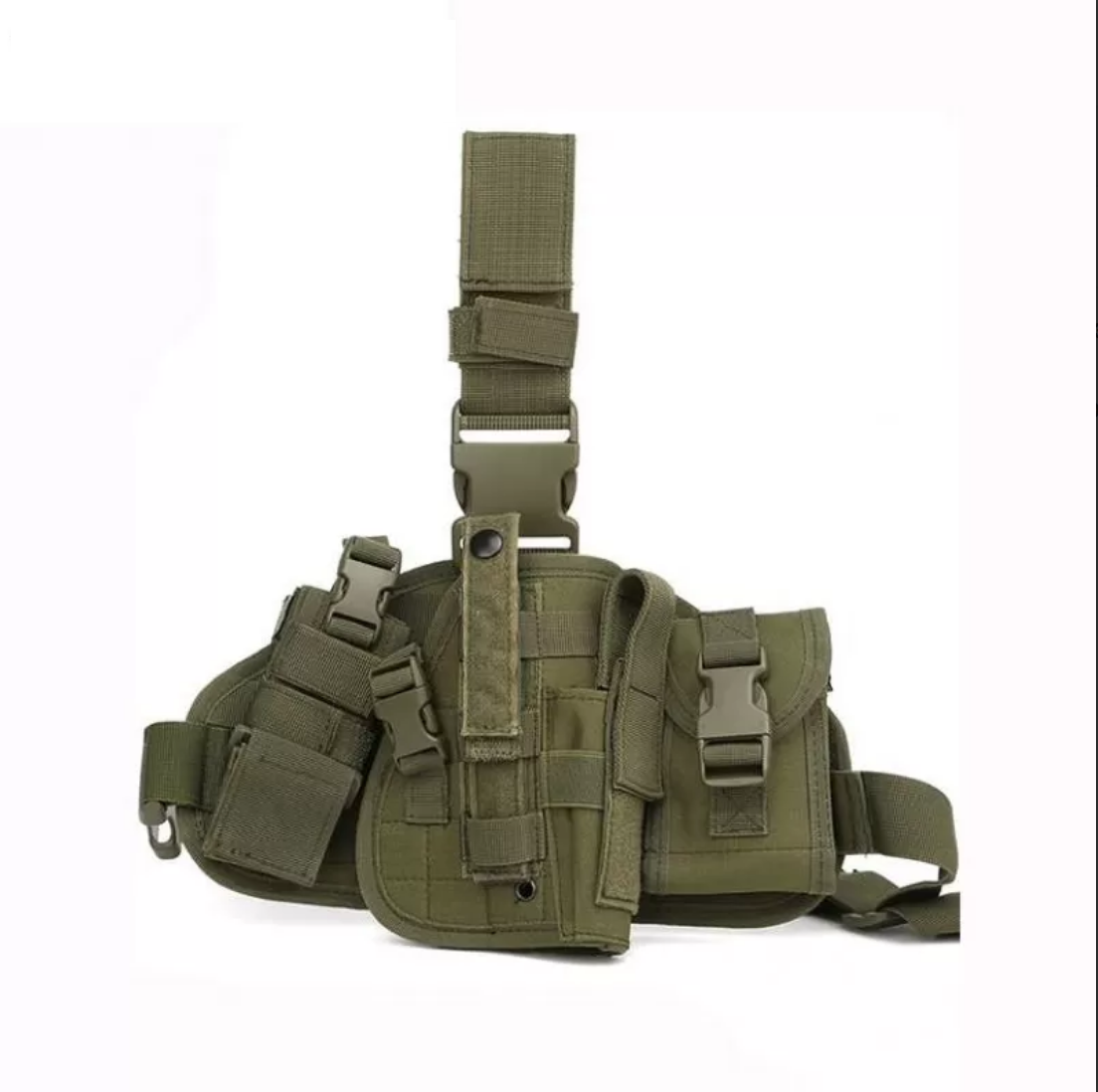 Тактична кобура на стегно з платформою MOLLE (Олива, Койот, Мультикам) — універсальна кобура з підсумками