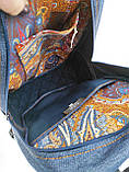 Джинсовый рюкзак Чорний КІТ, фото 6