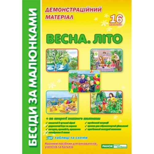Набір плакатів "Весна. Літо" серія "Бесіди за малюнками" Ранок 16 шт. 1042