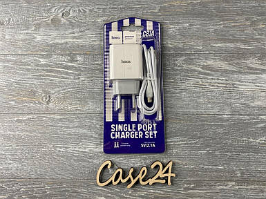 СЗП Hoco C81A з кабелем Lightning (1USB, 2.1А) 1 м