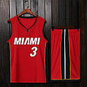 Червона баскетбольна форма Вейд 3 команда Маямі Хіт Wade Miami Heat, фото 2