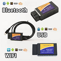 Диагностический Адаптер ELM327 Bluetooth Wifi 1.5v OBD сканер ошибок