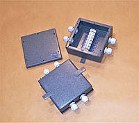 КС-8-10 Коробка соединительная клеммная на 8 контактов, 10А, стальная, IP54, 125x125x45мм