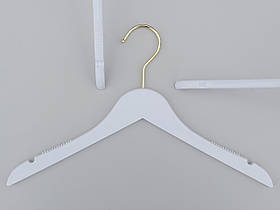 Довжина 38 див. Вішаки пластмасові серія "Perfetto" білого кольору, глянцеві , Mainetti Group Італія