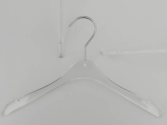 Довжина 37,5 см. Плічка серія Сristallo акрилові кришталево прозорі, Mainetti Group Італія, фото 2