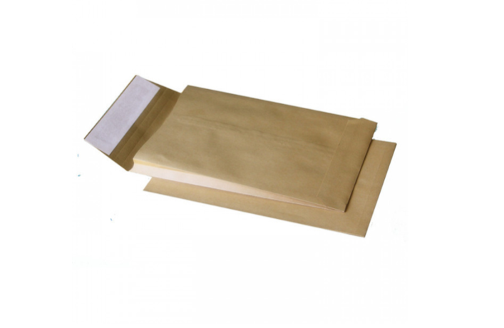 Конверт С4 (229х324мм) коричневий СКЛ з розширенням 40мм по вузькій стороні, фото 1