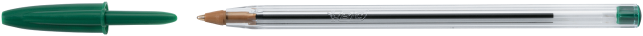 Ручка кулькова "Cristal", зелена, 50 шт/уп