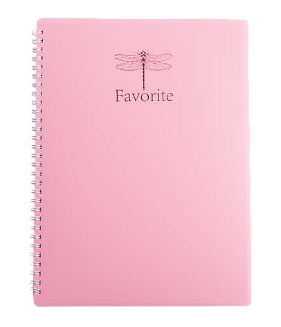 Зошит для нотаток FAVOURITE, PASTEL, А4, 80 арк., клітинка, пласт. обкладинка, рожевий, фото 1
