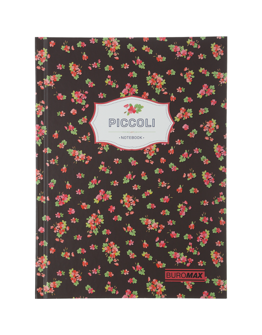 Записна книжка PICCOLI, А-5, 80 арк.,  кл., інт. обкл., мат. лам.+лак, коричневий