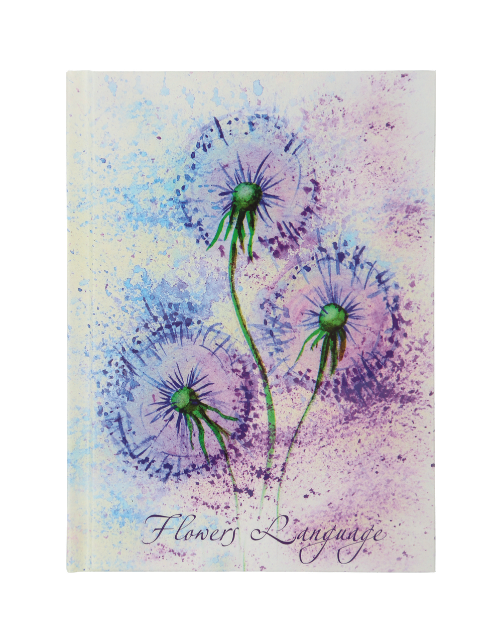 Блокнот FLOWERS LANGUAGE, А-6, 64л., кл., тв. обкл., мат. лам.+лак, бузкова