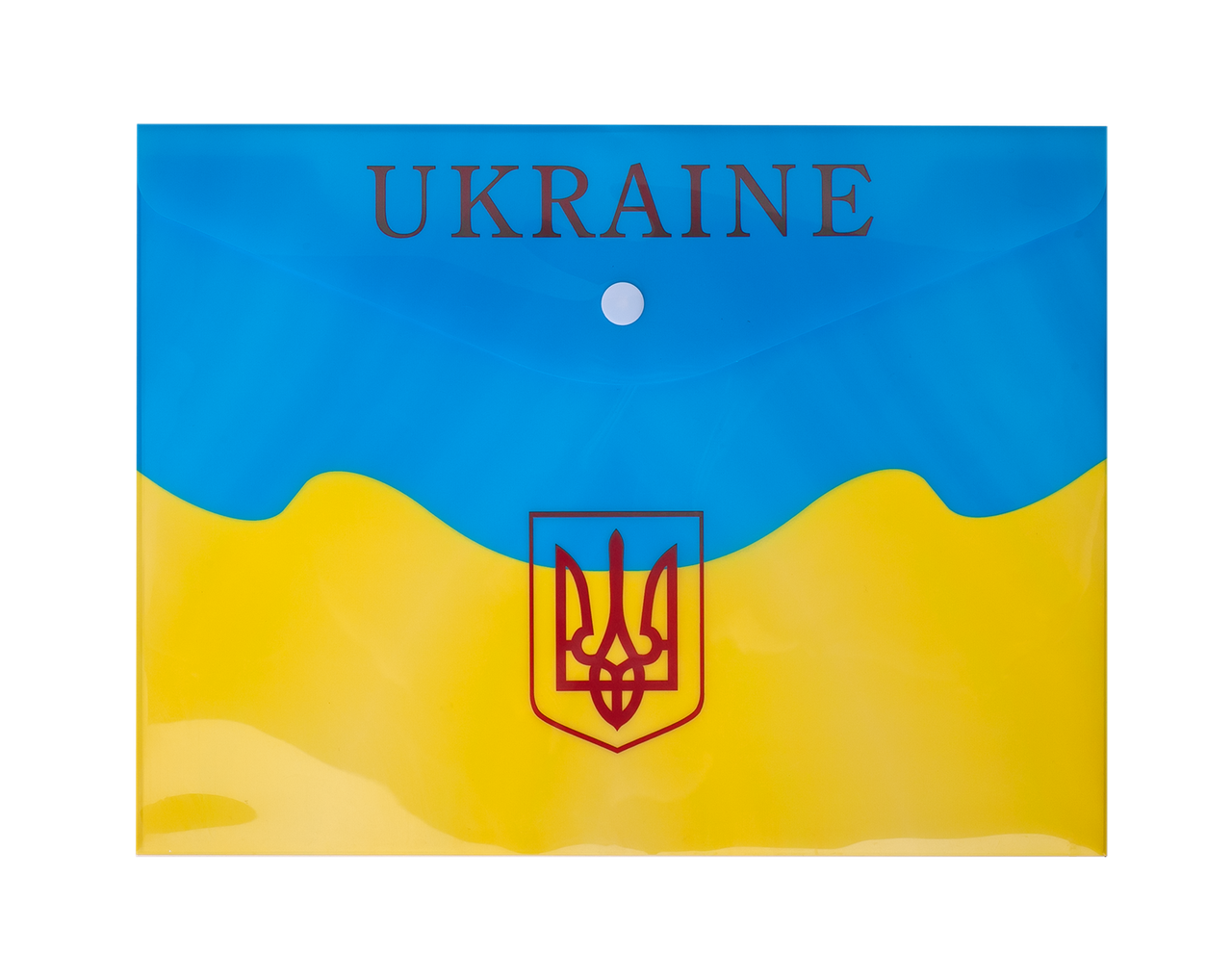 Папка-конверт на кнопці, B5, UKRAINE, ARABESKI, жовта