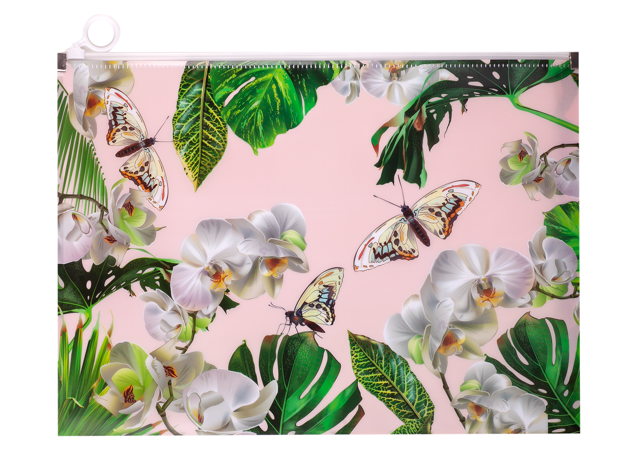 Папка на ZIP, А4, ORCHID, ARABESKI, біла