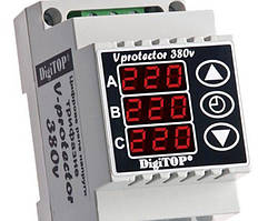Бар'єр реле напруги трифазне v-protector 380 В