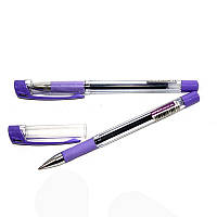 Ручка гелева Hiper Marvel 1мм фіолетова корпус прозорий