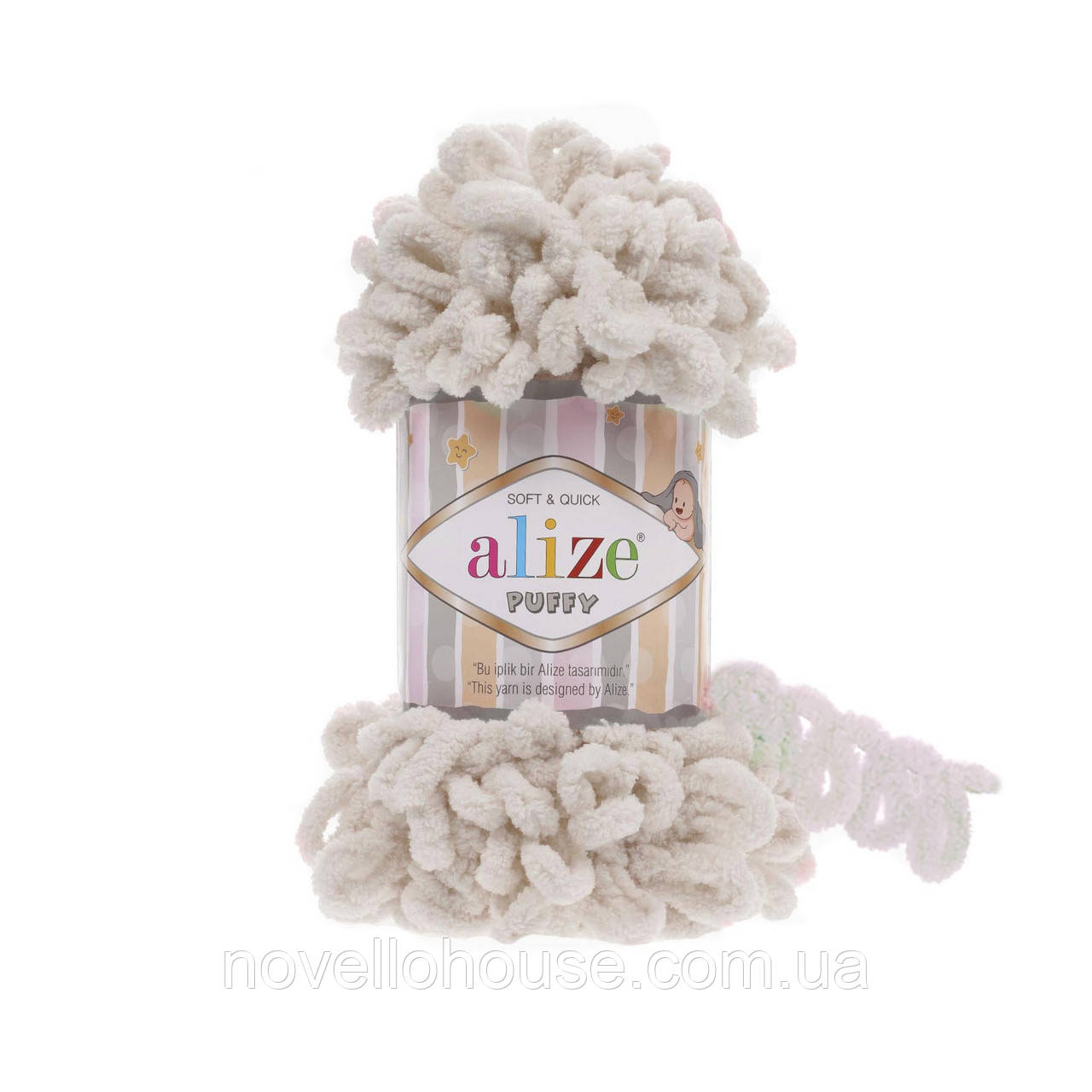 Alize PUFFY (Пуффi) № 599 кость (Пряжа, нитки для в'язання руками)