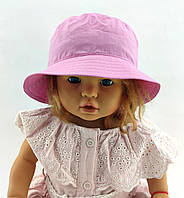 Панама детская 48, 50, 52, 54 размер хлопок для девочки панамка головные уборы розовая (ПД78)