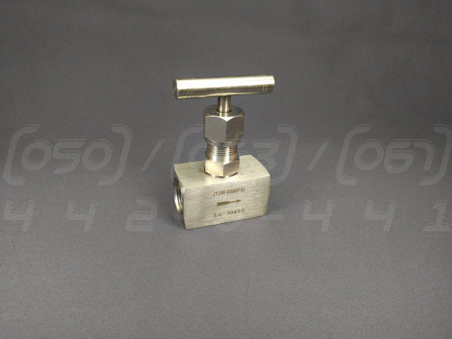 Вентиль голчастий муфтовий нержавіючий DN20 (3/4"), н/ж сталь AISI304, Ру400 (6000 PSI), до 150°C, BSPP