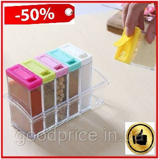 Кухонні підставка з шістьма ємностями для спецій Seasoning six piece set