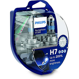 Галогенні лампи в фару авто Н7 12 V 55 W PHILIPS Racing Vision GT200 +200% (2 шт.)