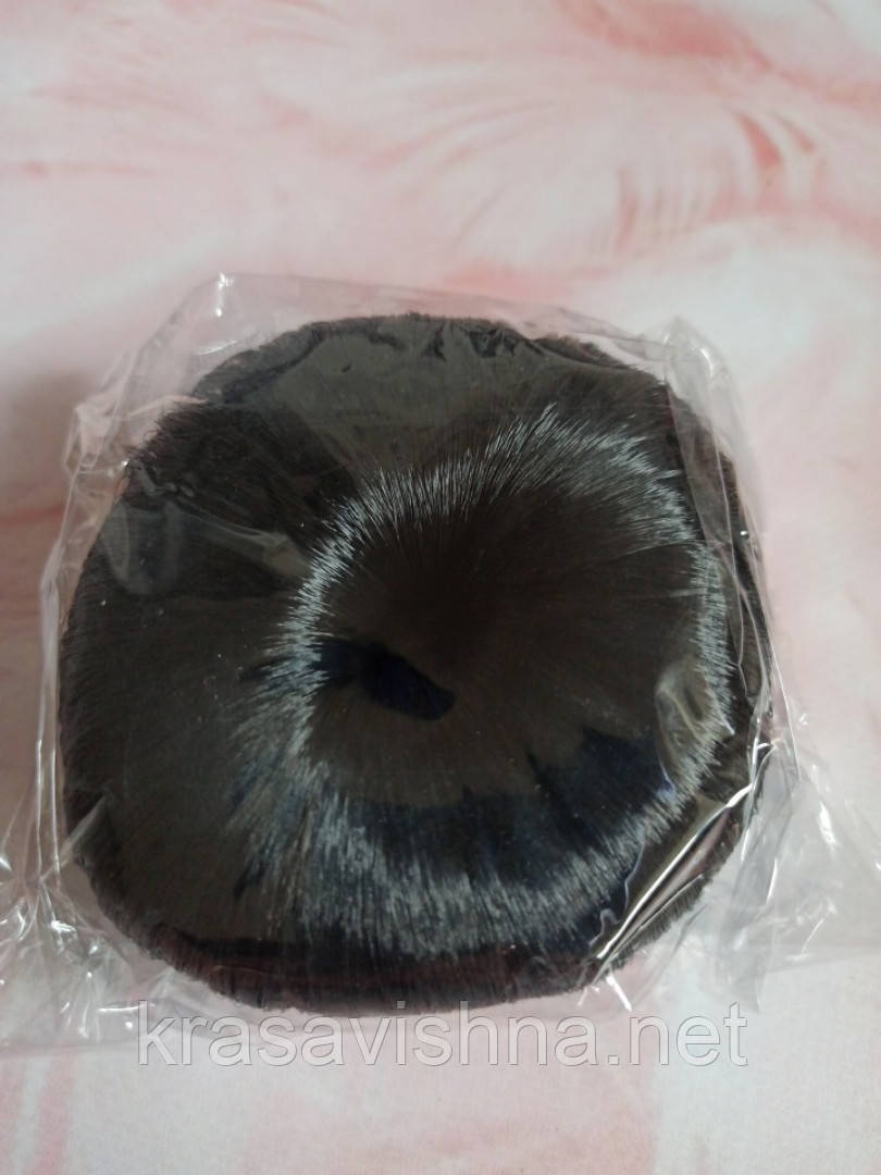 Валик (бублик, мочалка) для пучка зі штучного волосся 8 см