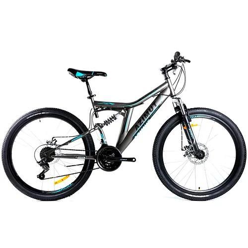 Велосипед Azimut Blackmount 26 дюймів. Дискові гальма. На ріст 145-180см. Сіро-зелений