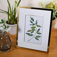 Стильна фоторамка з паспарту 17х22 для фото 10х15 см (МДФ)