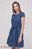 Літня джинсова сукня для вагітних і годування SHELBY синя, фото 5