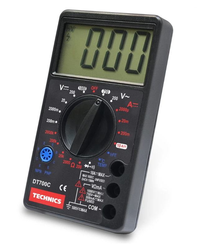 Мультиметр Technics DT700C цифровий 8 функцій + зумер (46-821)