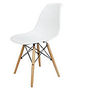 Стілець пластиковий на букових ніжках NIK NEW  Onder Mebli, білий 07