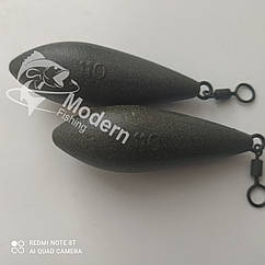 Коропове грузило Modern-Fishing-"Bullet" порошкова фарба "Green Powder" 110 г