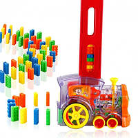 Набор игрушек-поезд домино, DOMINO Happy Truck series COLORS 100 деталей